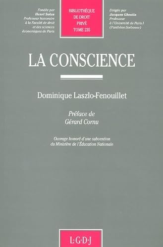 Stock image for La conscience for sale by Revaluation Books