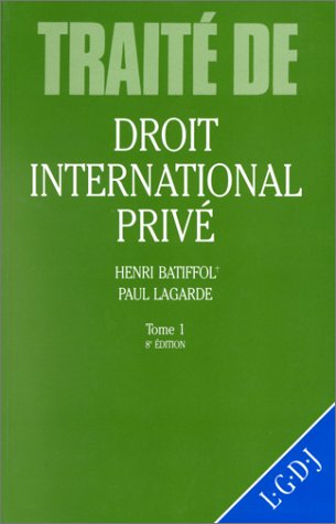 Stock image for Droit international priv, tome 1, 8e dition. Conditions des trangers - Conflits de lois, 8e dition for sale by Ammareal