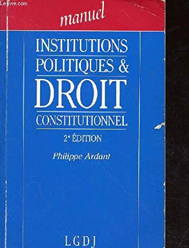 Beispielbild fr Institutions Politiques et Droit Constitutionnel zum Verkauf von Ammareal