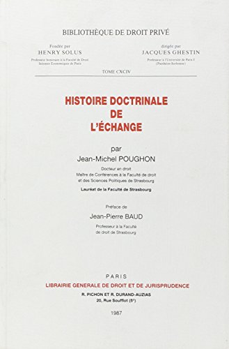 Stock image for Histoire Doctrinale de l'Echange for sale by Librairie Laumiere