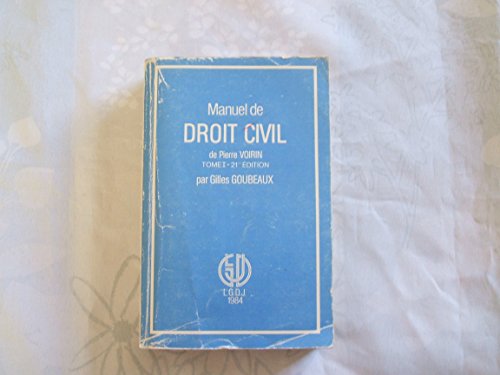 Beispielbild fr Manuel de Droit Civil. TOME I zum Verkauf von Le-Livre