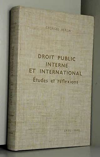 Beispielbild fr Droit public interne et International zum Verkauf von Peter Rhodes