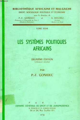 Stock image for Les Systemes Politiques Africains for sale by Allen's Bookshop