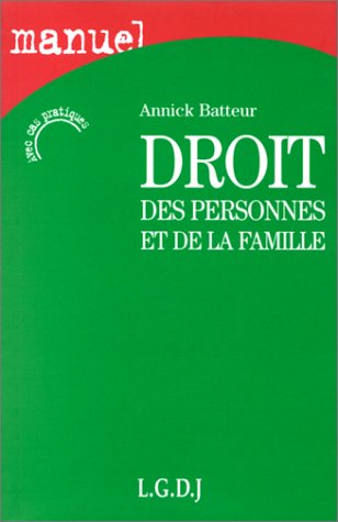 Stock image for Droit des personnes et de la famille (1Cdrom) for sale by medimops