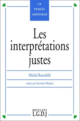 les interprÃ©tations juste (9782275019802) by Rosenfeld M.