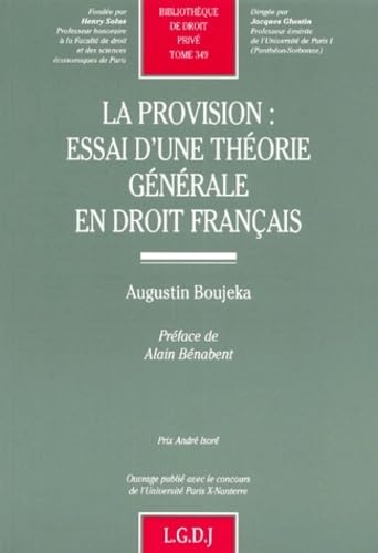 9782275020396: la provision : essai d'une thorie gnrale en droit franais (349)