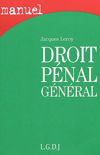 Stock image for Droit pnal gnral for sale by LibrairieLaLettre2