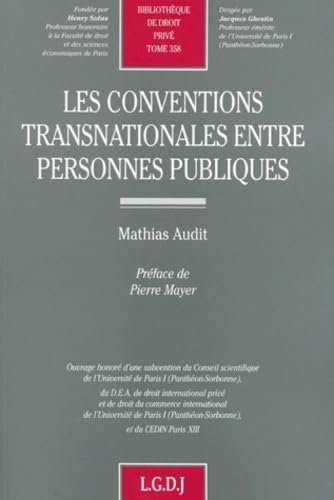 Stock image for Les conventions transnationales entre personnes publiques for sale by Revaluation Books