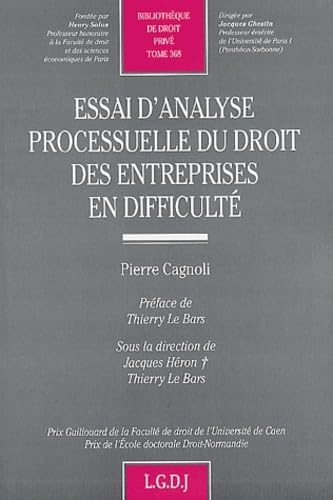 9782275022314: ESSAI D'ANALYSE PROCESSUELLE DU DROIT DES ENTREPRISES EN DIFFICULT (368)