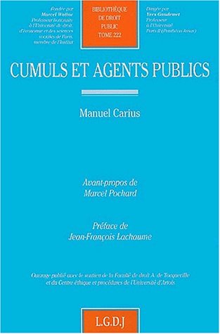 Stock image for cumuls et agents publics for sale by Gallix