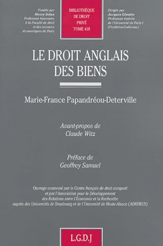 Stock image for Le droit anglais des biens for sale by Revaluation Books