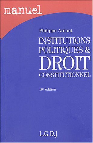 Stock image for Institutions Politiques Et Droit Constitutionnel for sale by Anybook.com
