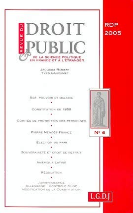 9782275025681: REVUE DU DROIT PUBLIC N 6 2005