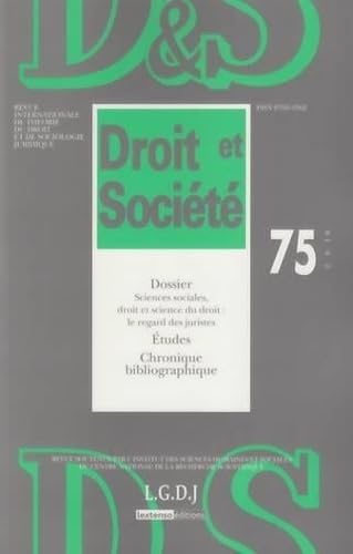 9782275028309: Revue droit et societe n 75 - 2010