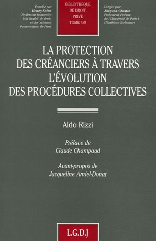 9782275030241: la protection des cranciers  travers l'volution des procdures collectives