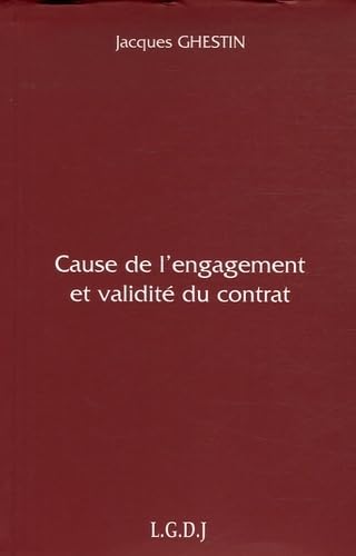 Stock image for Cause de l'engagement et validit du contrat for sale by Ammareal