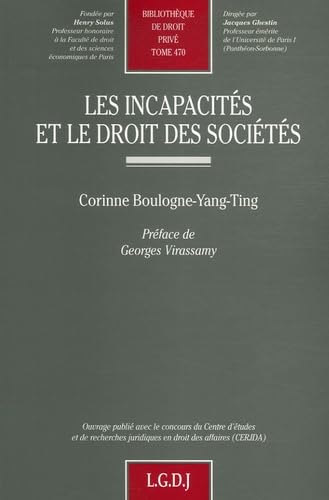 9782275030845: les incapacits et le droit des socits