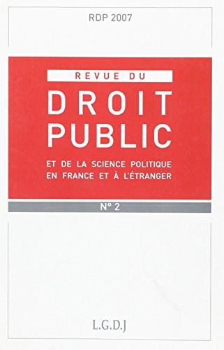 Stock image for Revue du droit public - n 2-2007 for sale by Ammareal