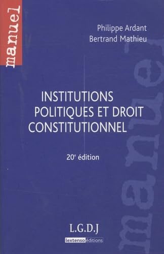 Stock image for Institutions politiques et droit constitutionnel for sale by medimops