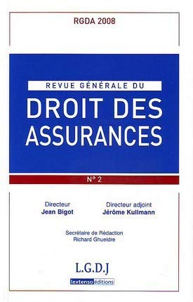 9782275032818: Revue generale de droit des assurances n 2 - 2008