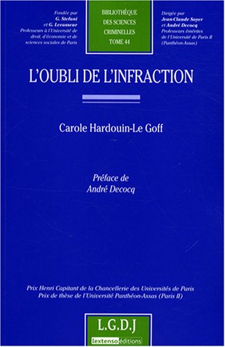 Stock image for L'oublie de l'infraction for sale by Revaluation Books