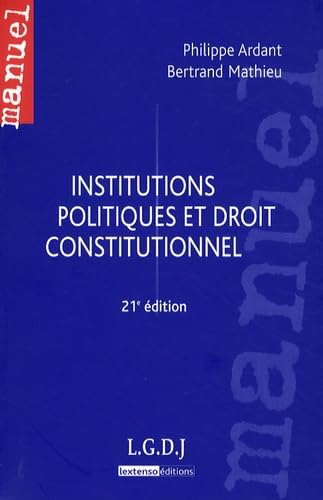 9782275033792: Institutions politiques et droit constitutionnel