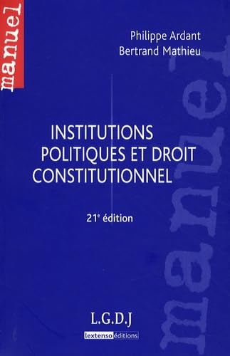 Imagen de archivo de Institutions politiques et droit constitutionnel a la venta por medimops