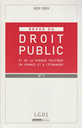 9782275034195: RDP n2-2009. Revue de droit public