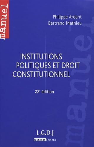 Imagen de archivo de Institutions politiques et droit constitutionnel a la venta por medimops