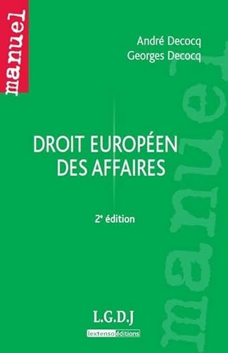 Stock image for Droit europen des affaires for sale by Ammareal