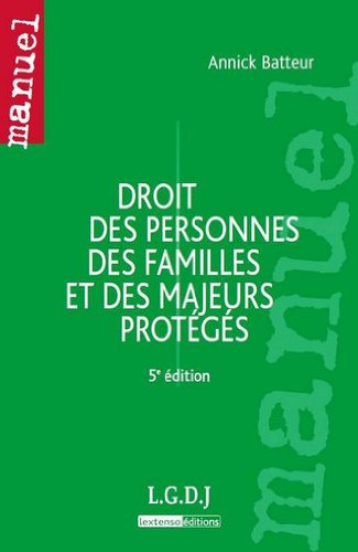 Stock image for Droit des personnes, des familles et des majeurs protgs for sale by medimops