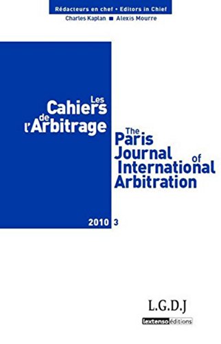 Stock image for Les Cahiers de l'Arbitrage, N 3/2010 : for sale by Revaluation Books