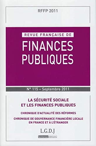Stock image for REVUE FRANAISE DE FINANCES PUBLIQUES N 115 2011 for sale by Ammareal