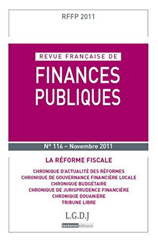 Stock image for RFFP-Revue Franaise de Finances Publiques N116-2011 [Broch] Collectif for sale by BIBLIO-NET