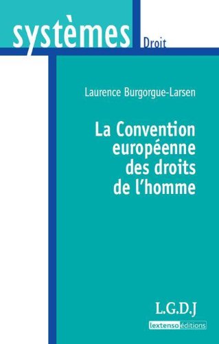 Beispielbild fr La convention europenne des droits de l'homme zum Verkauf von Ammareal