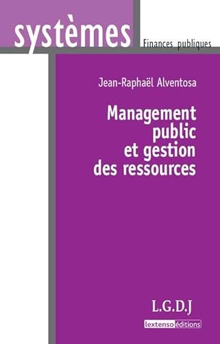 Stock image for management public et gestion des ressources [Broch] Alventosa, Jean-Raphal for sale by BIBLIO-NET