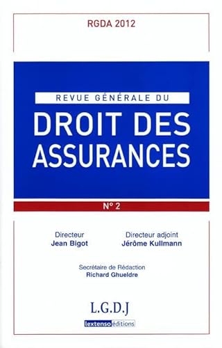 9782275038247: Revue generale de droit des assurances n 2 - 2012