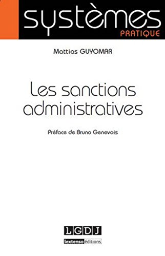 Stock image for Les Sanctions administratives for sale by Ammareal