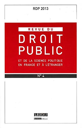 9782275040257: Revue du droit public n 4 2013