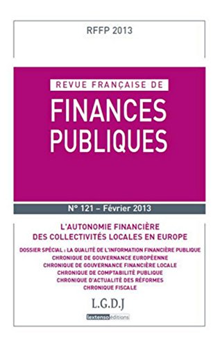 Stock image for Revue franaise de finances publiques, N 121 : for sale by medimops