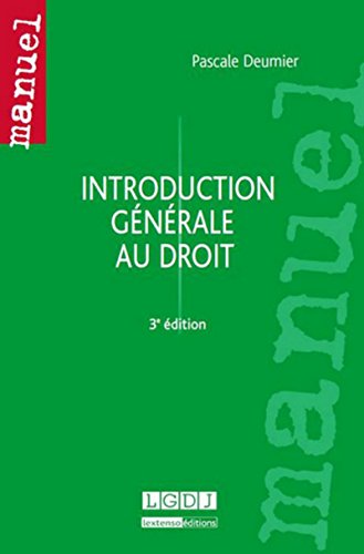 Stock image for Introduction gnrale au droit, 3me Ed. for sale by Ammareal