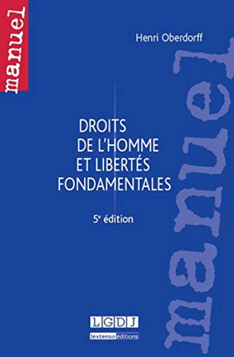 Beispielbild fr Droits de l'homme et liberts fondamentales, 5me zum Verkauf von Ammareal