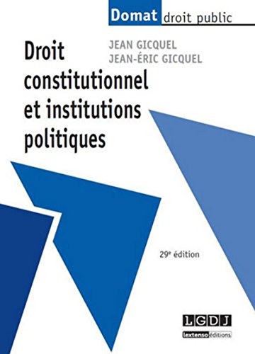 Beispielbild fr Droit constitutionnel et institutions politiques, zum Verkauf von Ammareal