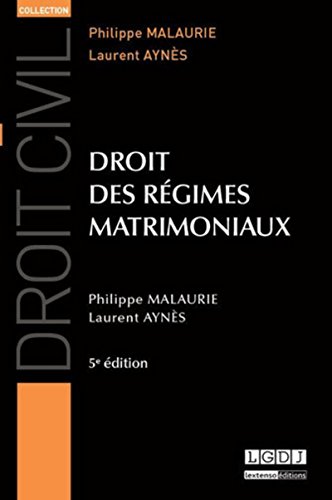 Stock image for Droit de rgimes matrimoniaux, 5me Ed. for sale by Ammareal