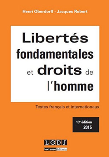 Beispielbild fr Liberts fondamentales et droits de l'homme, 13me Ed. zum Verkauf von Ammareal
