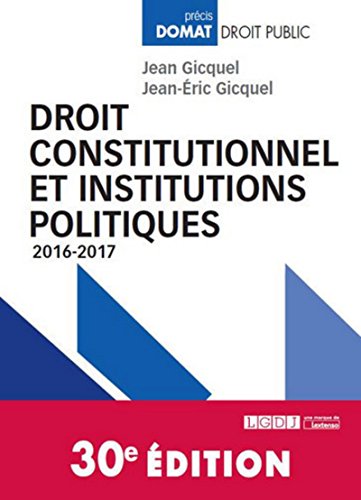 Stock image for Droit constitutionnel et institutions politiques, for sale by Ammareal