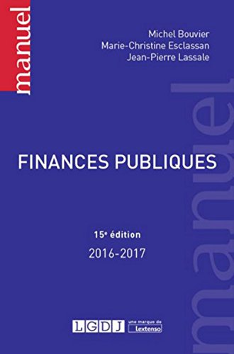 Beispielbild fr Finances publiques, 15me Ed. zum Verkauf von Ammareal