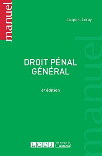 Stock image for Droit pnal gnral, 6me Ed. for sale by Ammareal