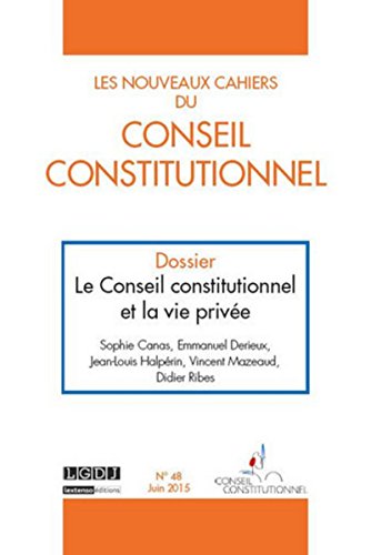 9782275046235: Les Nouveaux Cahiers du Conseil Constitutionnel N48-2015