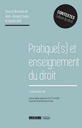 Beispielbild fr pratique(s) et enseignement du droit: L'PREUVE DU REL zum Verkauf von Gallix